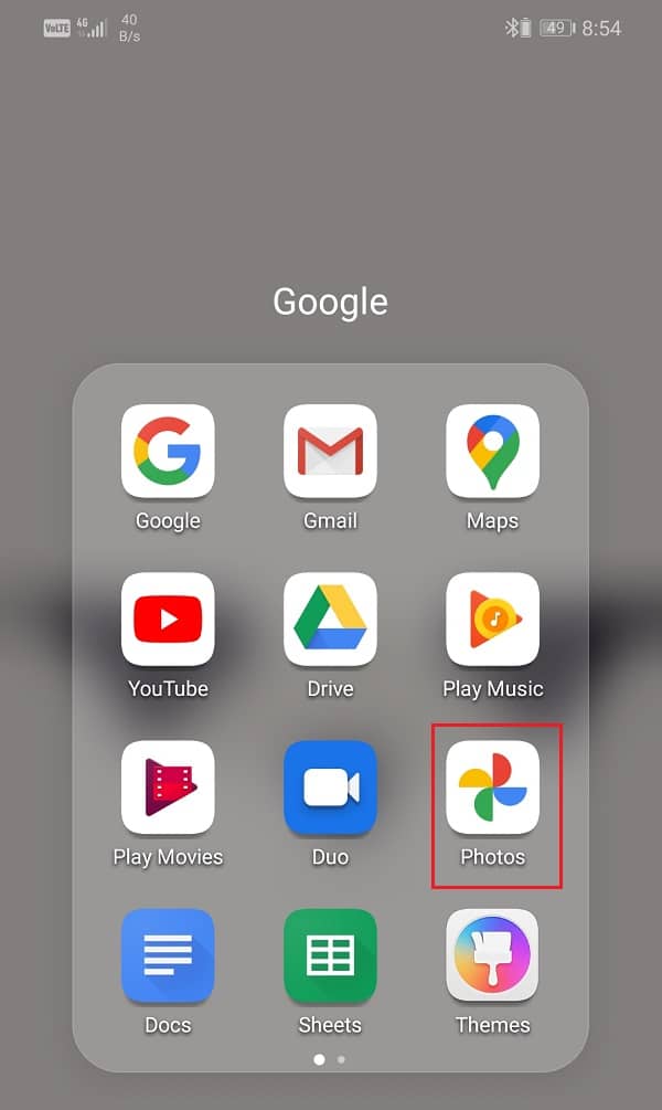 Abre la aplicación Google Fotos