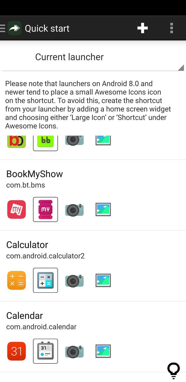 Abra la aplicación y podrá ver todos los iconos de todas las aplicaciones.