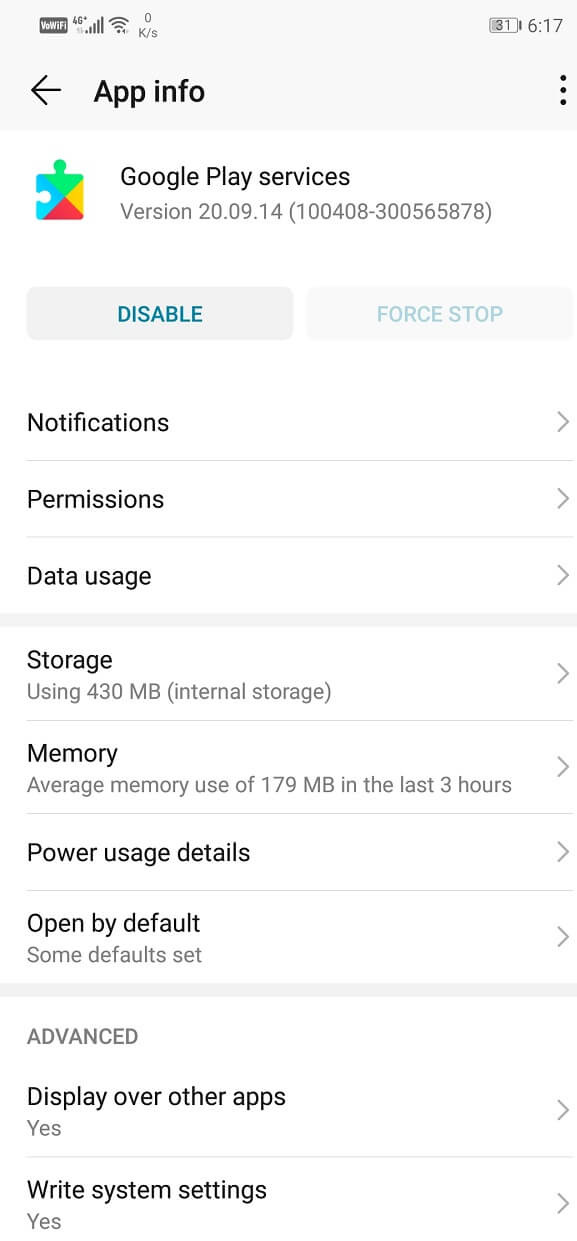 Seleccione los servicios de Google Play de la lista de aplicaciones | Arreglar Desafortunadamente, el proceso com.google.process.gapps ha detenido el error