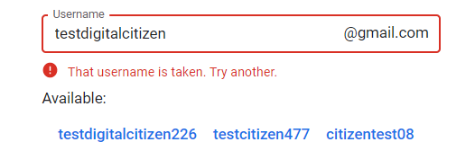 Ingrese un nombre de usuario diferente o seleccione uno de los sugeridos