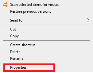 Haga clic derecho en LOL y seleccione Propiedades.  Solucionar el problema de las caídas de fotogramas de League of Legends