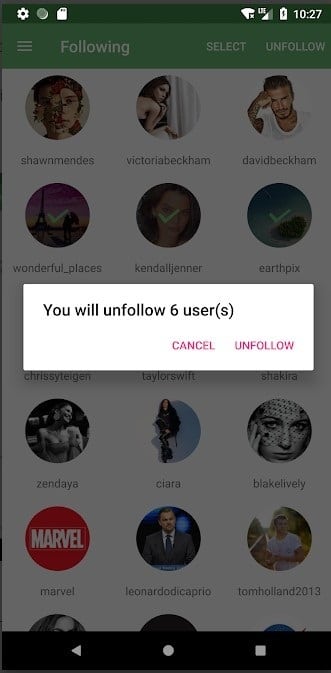 Limpiador para Instagram.