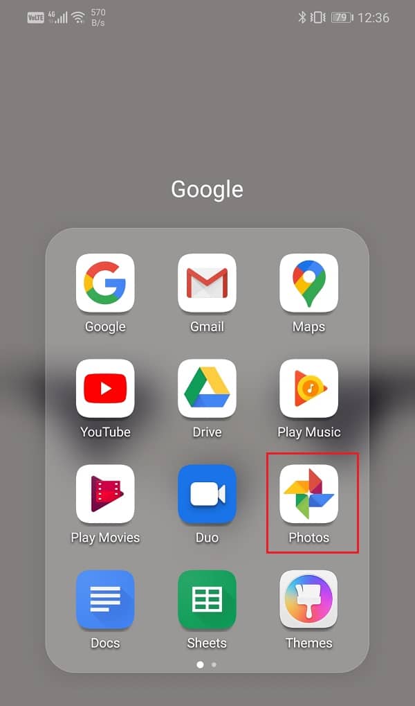 Abre Google Fotos en tu dispositivo