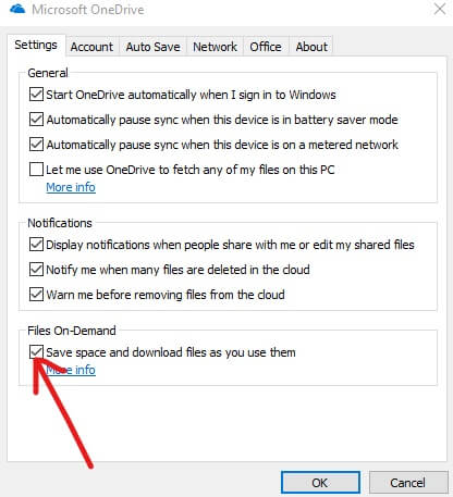 En Archivos bajo demanda, marque 