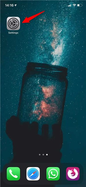 Accede a la aplicación Configuración