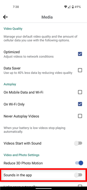 Cómo desactivar los sonidos de Facebook en Android