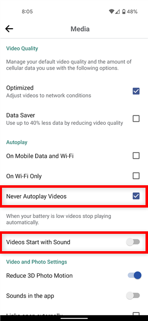 ¿Cómo desactivo los sonidos en la aplicación de Facebook cuando se trata de videos en tu canal?