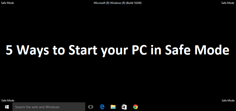 5 formas de iniciar su PC en modo seguro