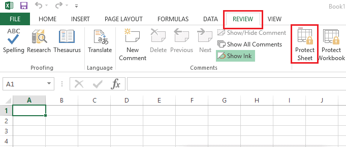 Abra el archivo de Excel y luego cambie a la sección de revisión