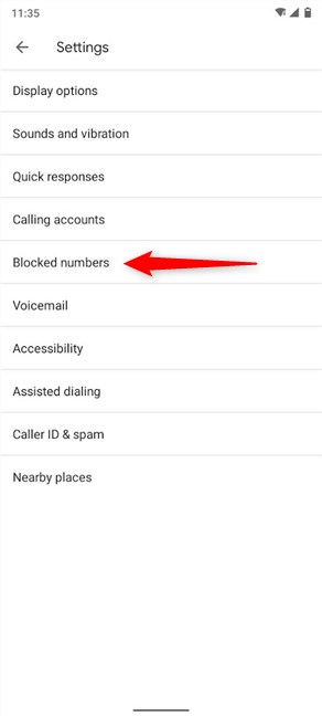 Acceder a números bloqueados