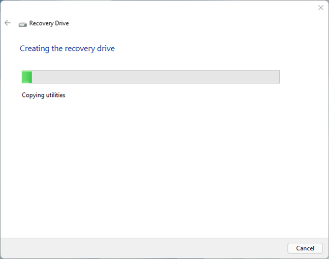Creación de una unidad de recuperación de Windows 11
