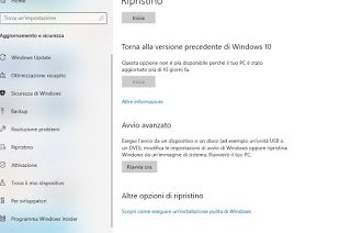 Restablecimiento avanzado de Windows Ajustes