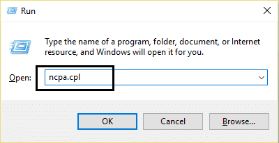 ncpa.cpl para abrir la configuración wifi