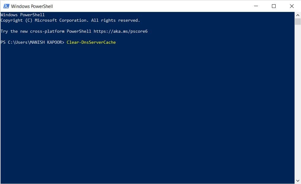 Clear-DnsServerCache |  Vaciar y restablecer la caché de DNS