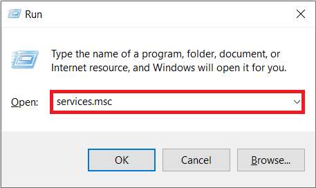 Escriba services.msc en el cuadro de comando de ejecución y luego presione enter |  Vaciar y restablecer la caché de DNS