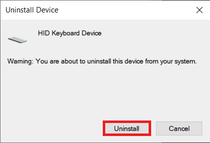 Haga clic en Desinstalar para continuar