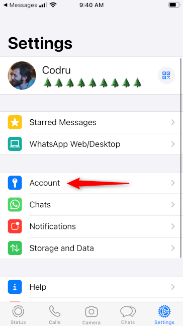 Accede a la configuración de la cuenta