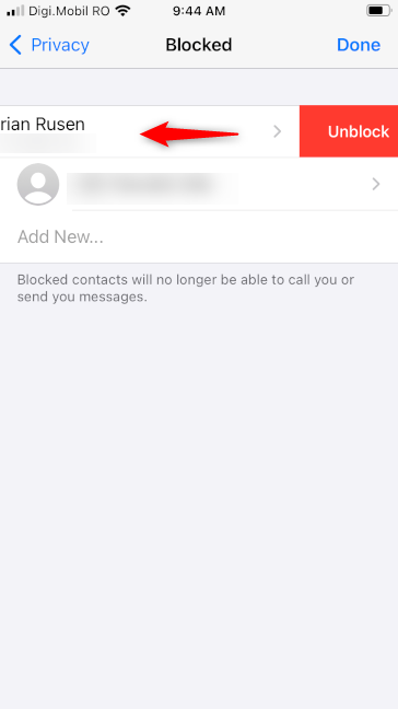 Cómo desbloquear a alguien en WhatsApp para iPhone