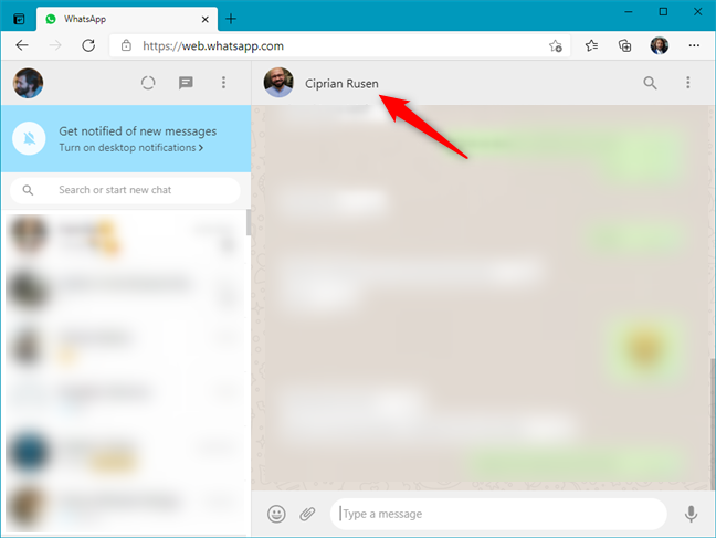 Abrir la página de detalles de un contacto