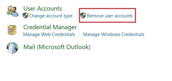 Haga clic en Eliminar cuentas de usuario | ¿Qué es una cuenta de máquina ASP.NET?