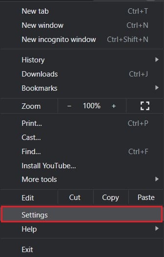 Haga clic en los tres puntos y seleccione configuración |  Solucionar un error Ocurrió 'intentar de nuevo' ID de reproducción en YouTube