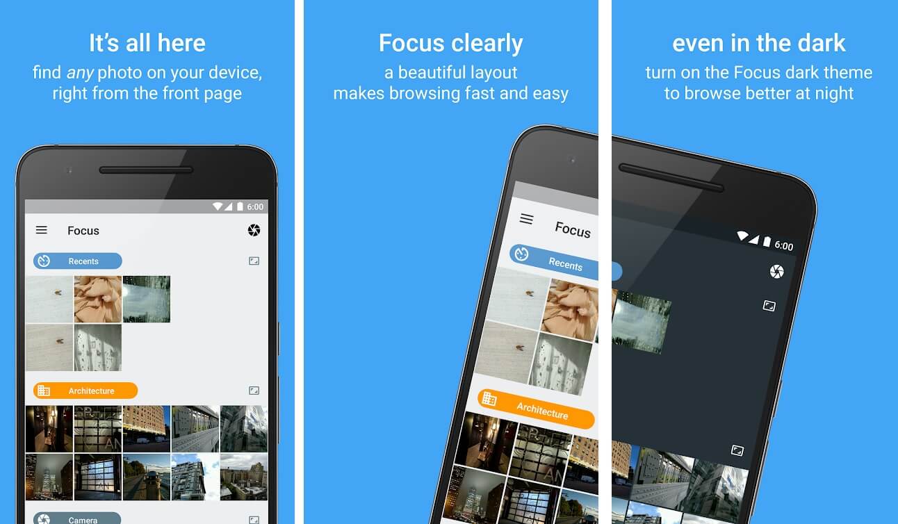 Galería de imágenes de Focus Go | Las mejores aplicaciones de galería de Android para 2020
