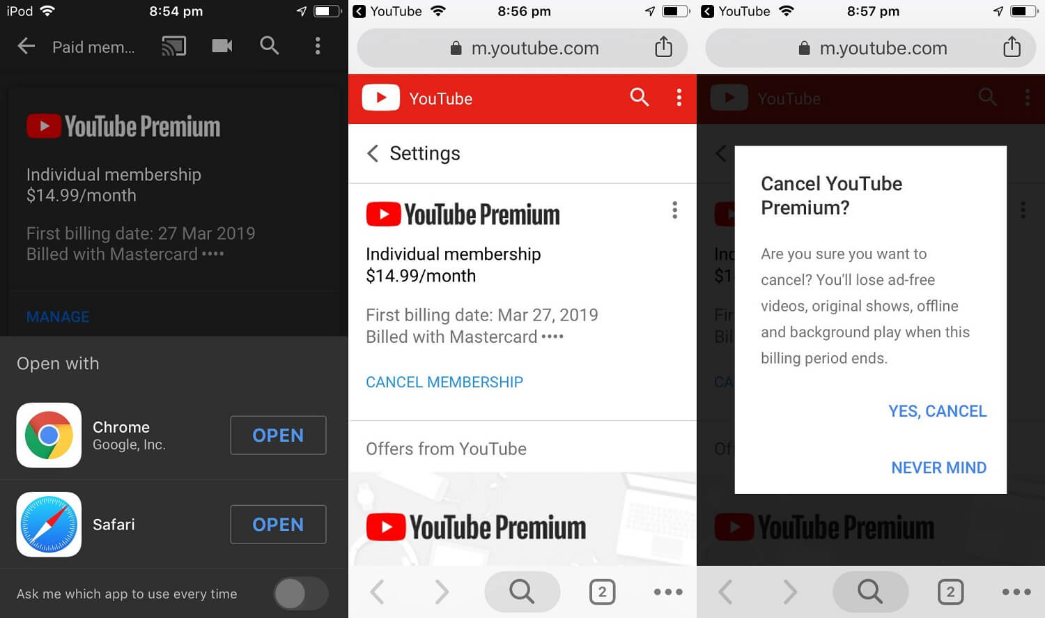 Abre la aplicación de YouTube en tu dispositivo y toca tu foto de perfil en la parte superior derecha