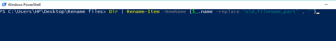 Eliminar una parte del nombre del archivo