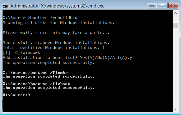 Arreglar ningún error de dispositivo de arranque en Windows 10