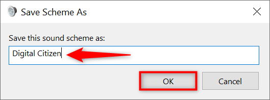 Nazwij swój nowy schemat dźwiękowy