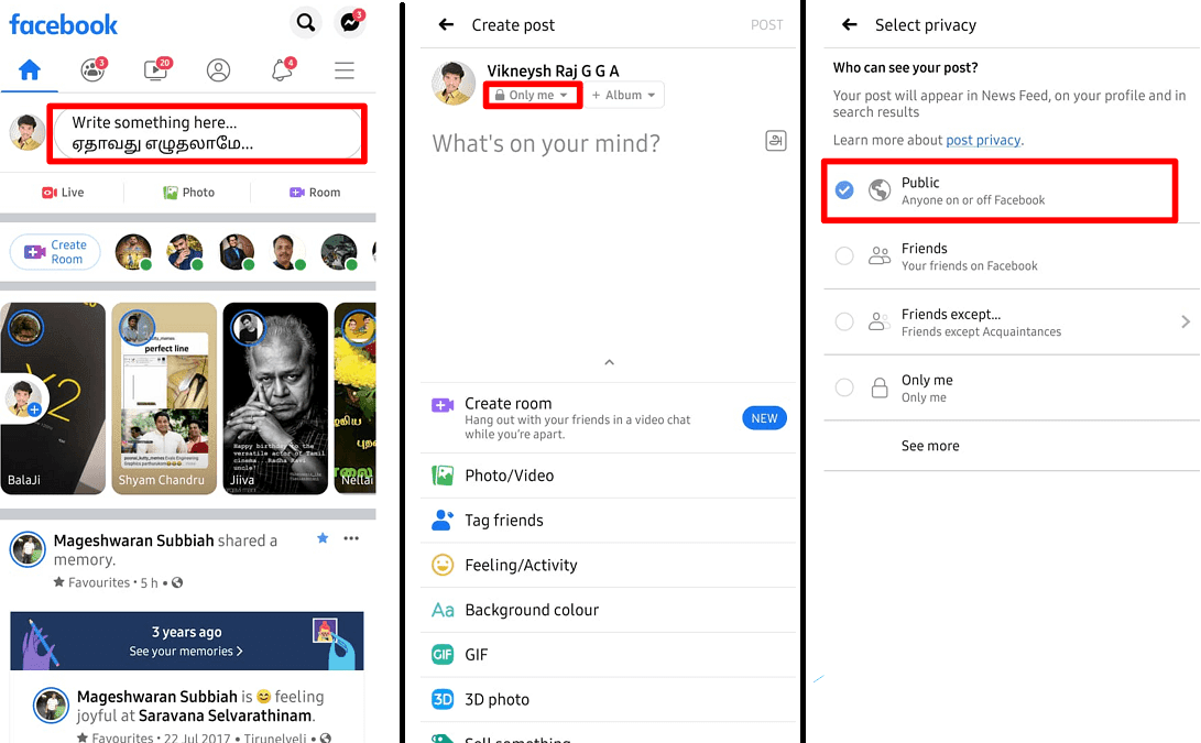 Aparecería la pantalla Seleccionar privacidad.  Elija 