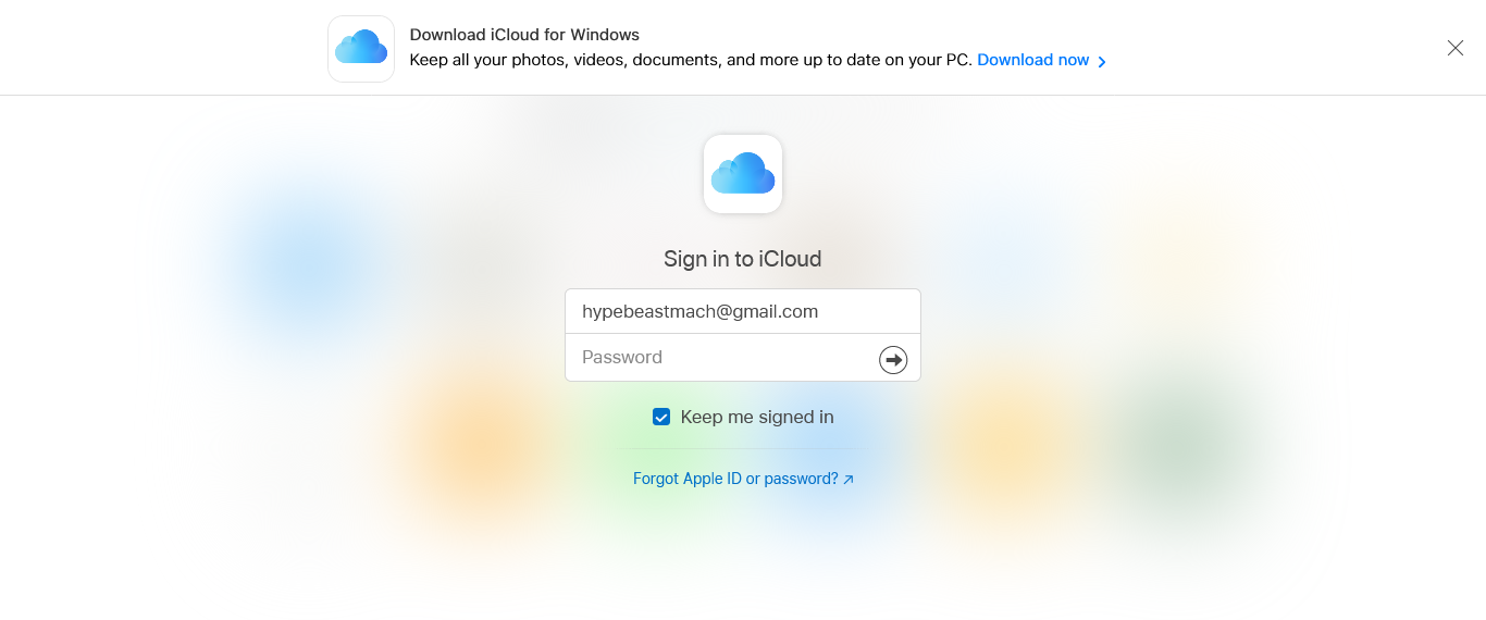 Inicie sesión con sus credenciales de inicio de sesión, es decir, su ID y contraseña de Apple