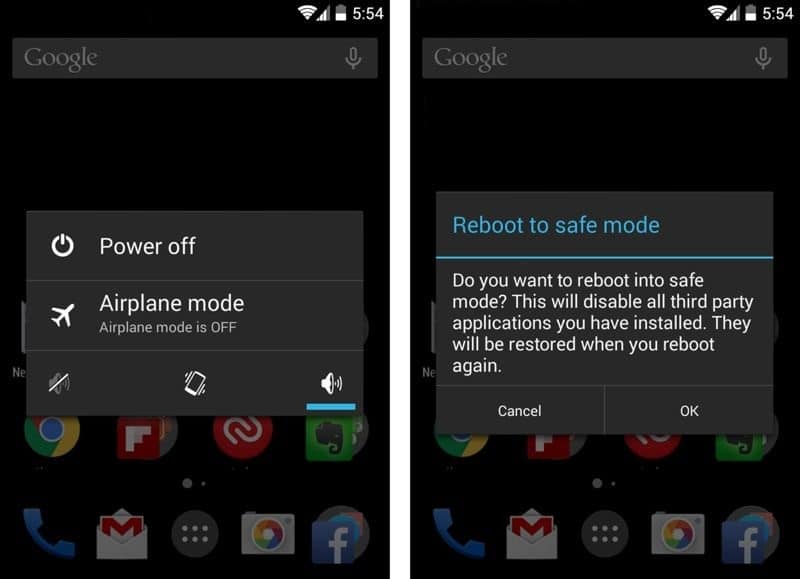 Reinicie Samsung Galaxy en modo seguro |  Solucionar error de cámara fallida en Samsung Galaxy