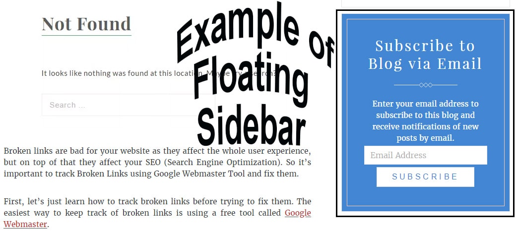 ¿Cómo agregar una barra lateral flotante en WordPress?