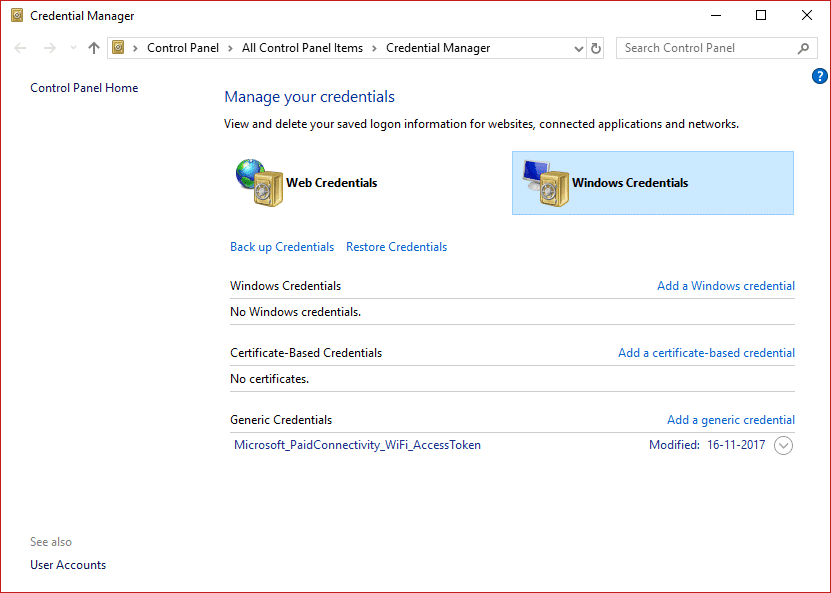 Encuentra contraseñas guardadas en Windows 10