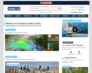 El sitio web de Meteo.it
