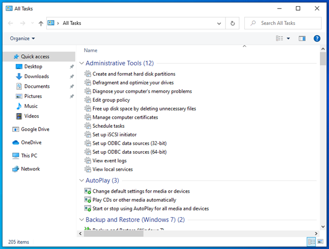 Modo Dios en Windows 10