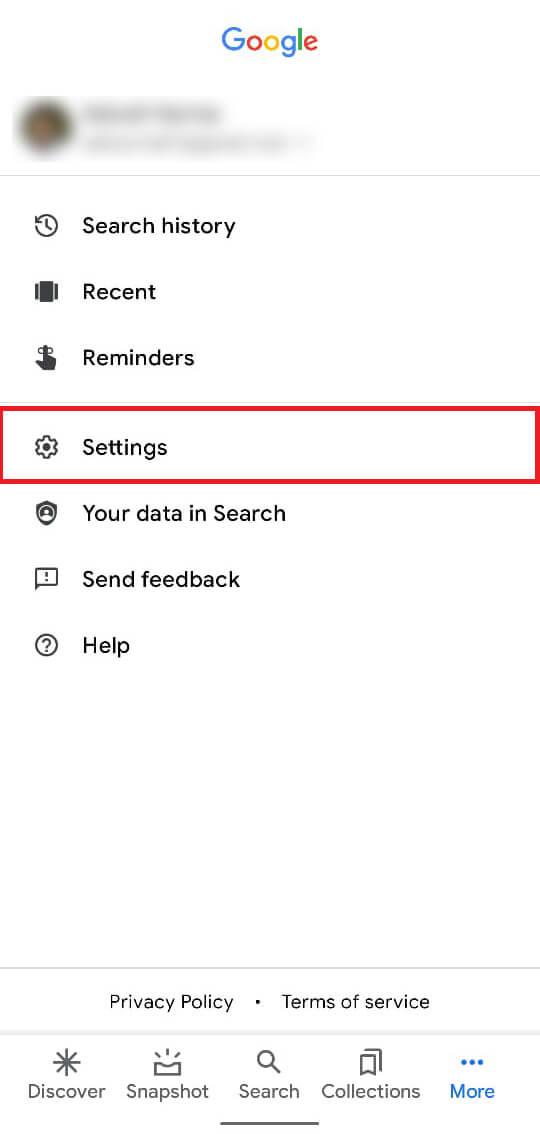 En el menú Más opciones, toque 