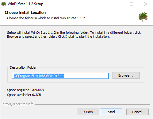 Instale WinDirStat (Estadísticas del directorio de Windows)