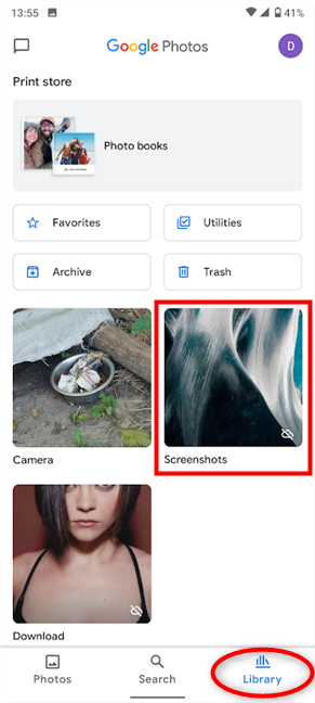 Puedes ver todas tus capturas de pantalla en la misma carpeta