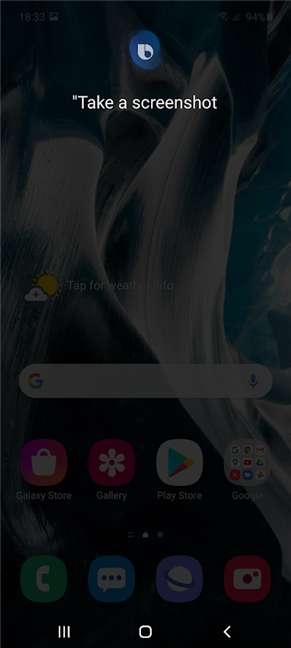Usa comandos de voz para hacer capturas de pantalla con Bixby