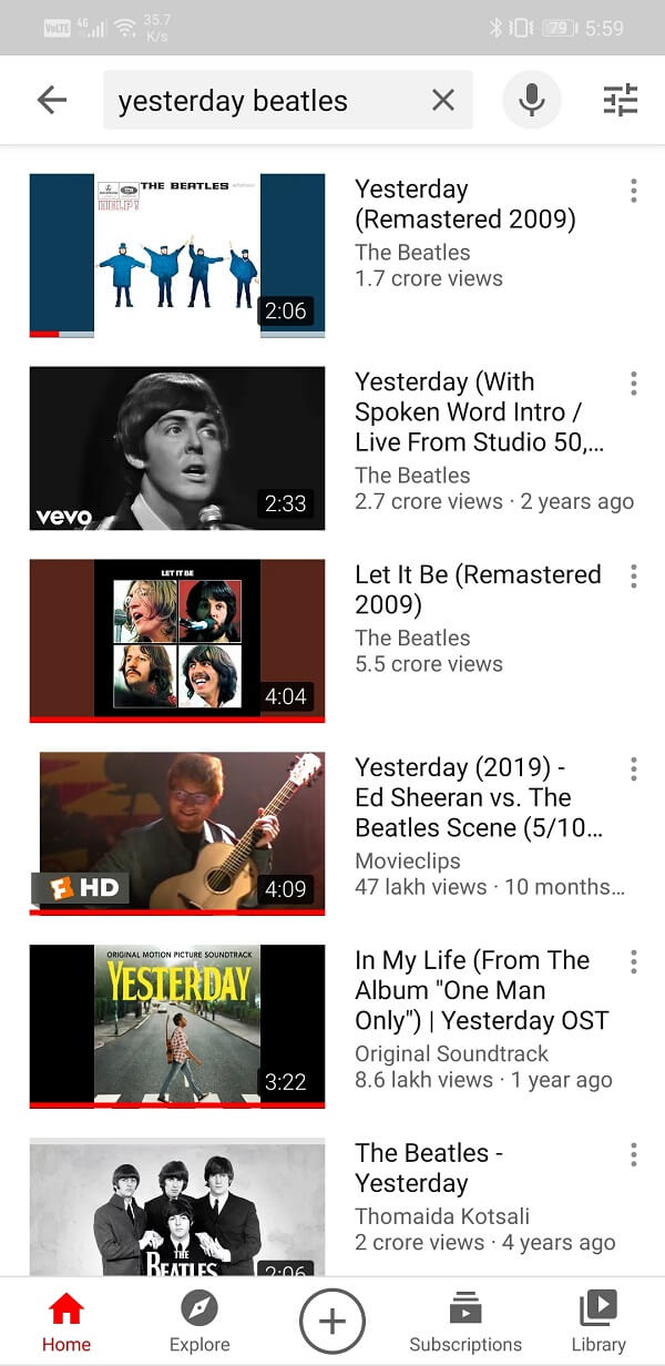 Abrir la aplicación de YouTube |  Cómo reproducir videos de YouTube en segundo plano