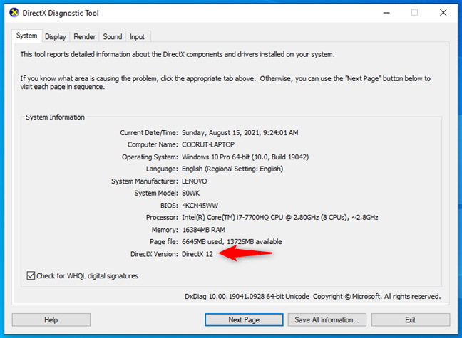 Requisitos del sistema de Windows 11: GPU compatible con DirectX 12