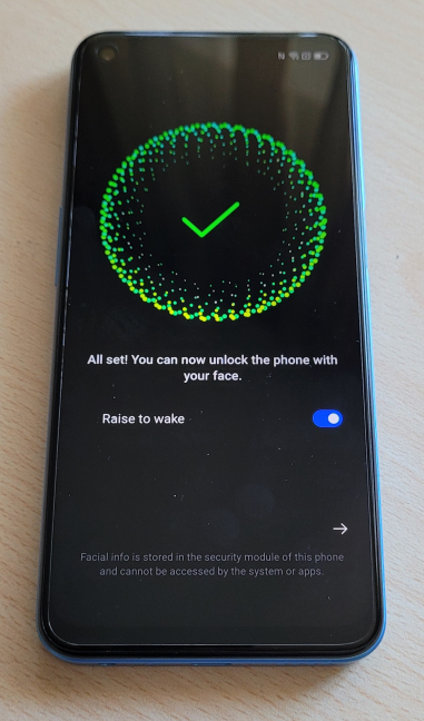 Configurar reconocimiento facial en realme 8 5G