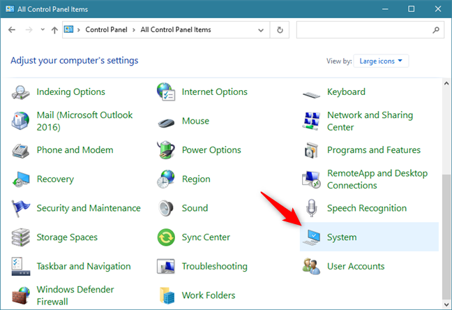 Entrada al sistema desde el Panel de Control