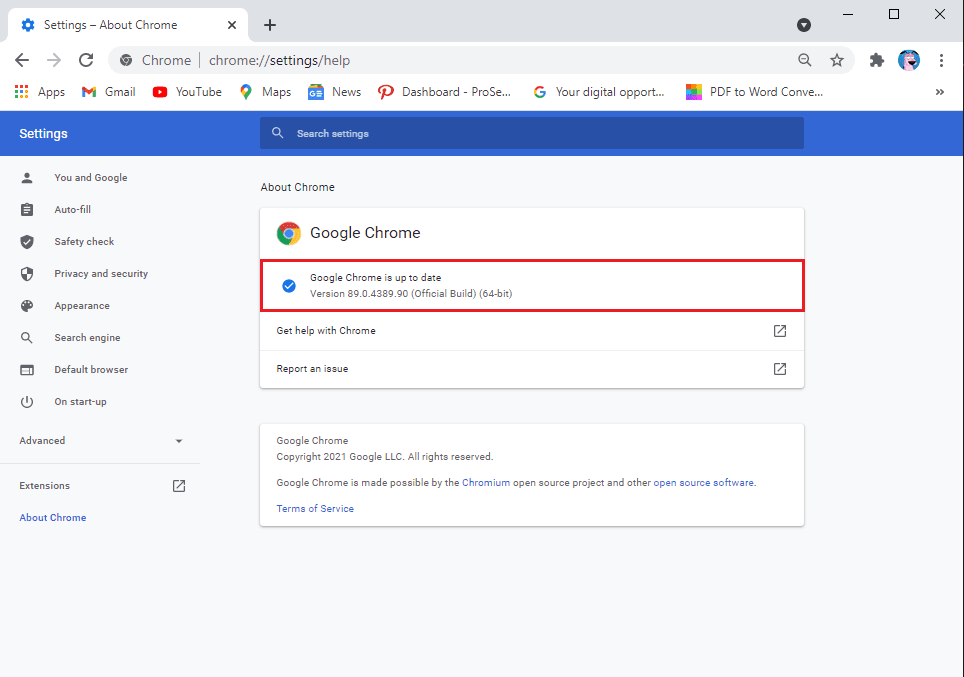 Instale las nuevas actualizaciones si las hay. Si no hay actualizaciones, verá el mensaje