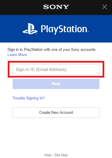 Inicie sesión primero con su ID de Sony y luego con la contraseña en el siguiente clic. 