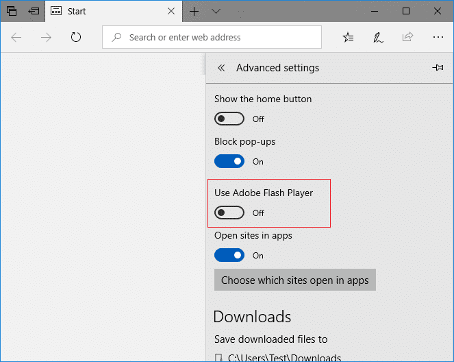 Deshabilitar Adobe Flash Player en Microsoft Edge |  Habilite Adobe Flash Player en Chrome, Firefox y Edge