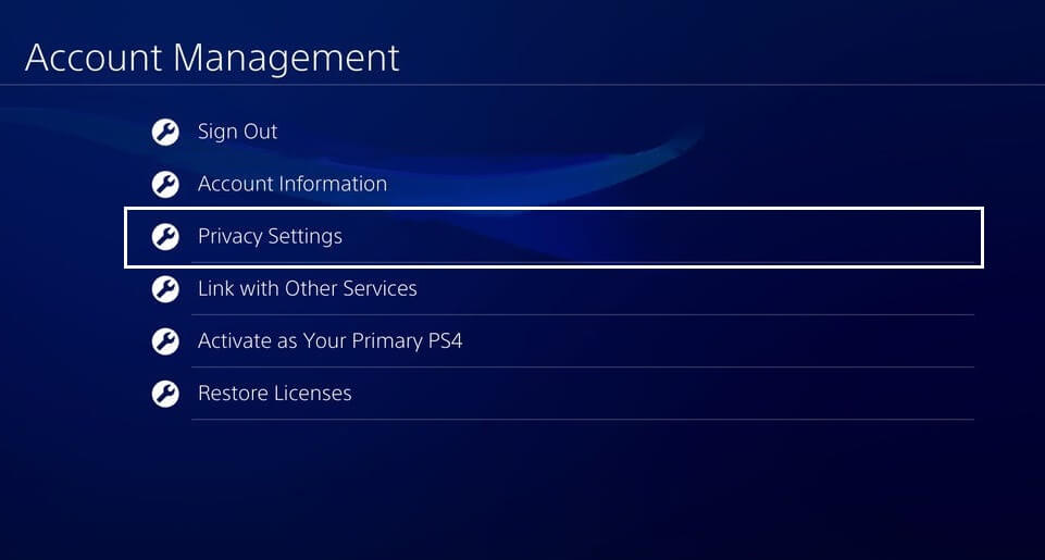 Configuración de privacidad Playstation