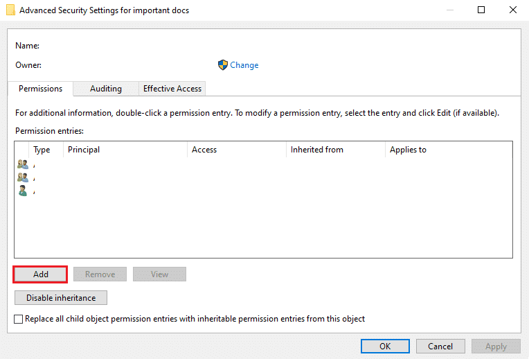 Haga clic en el botón Agregar en la esquina inferior izquierda de la pantalla